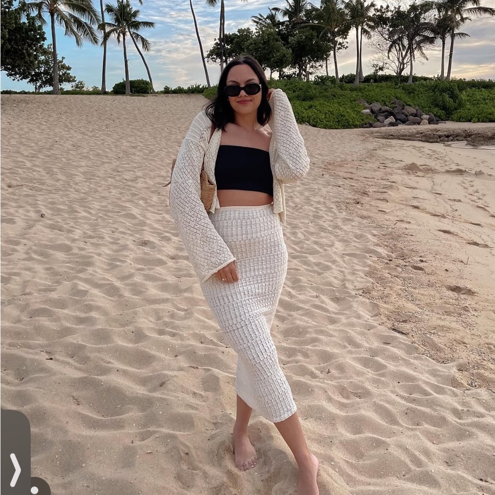 H&M Cream Knit Skirt